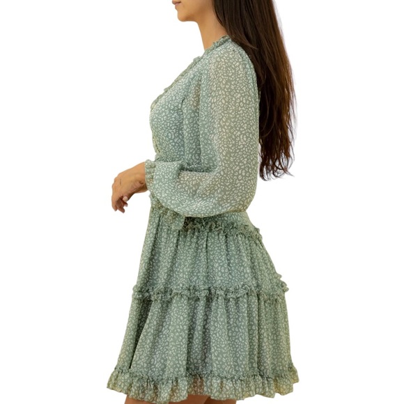 L-LA V Neck Mini Dress Sz S - Picture 5 of 10